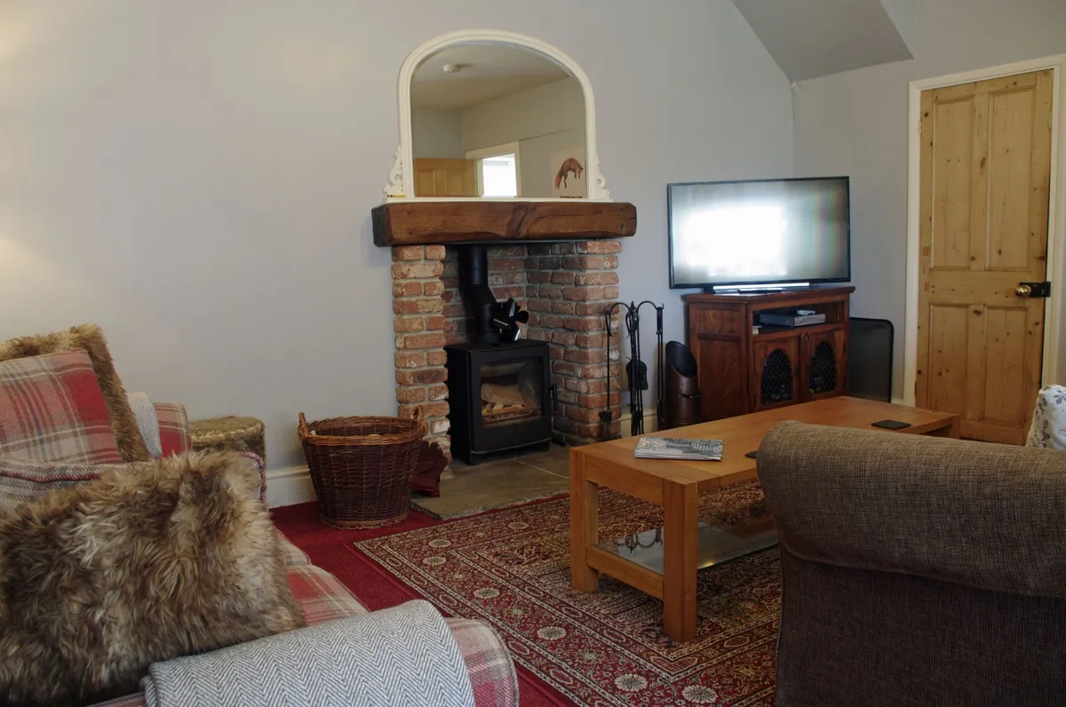 Lounge with woodburning stove
